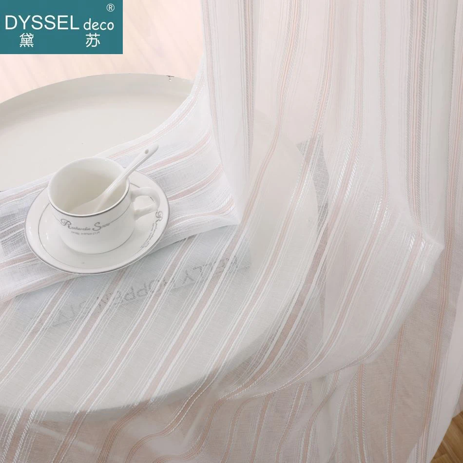 Льняные полупрозрачные тюлевые шторы Dyssel Deco