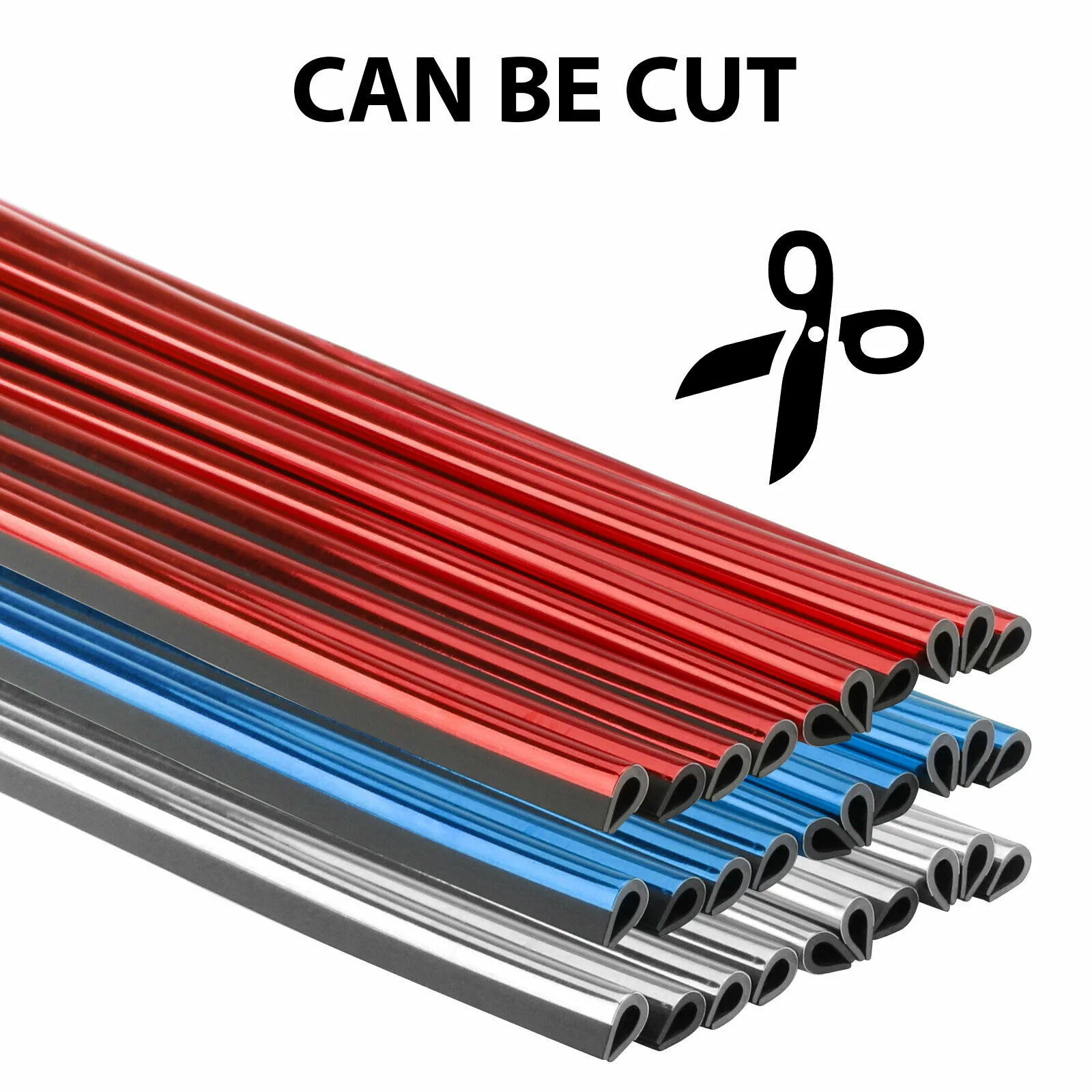 

Red+Blue+Silver Car Air Conditioner Decor Strip Universal 30Pcs Chrome