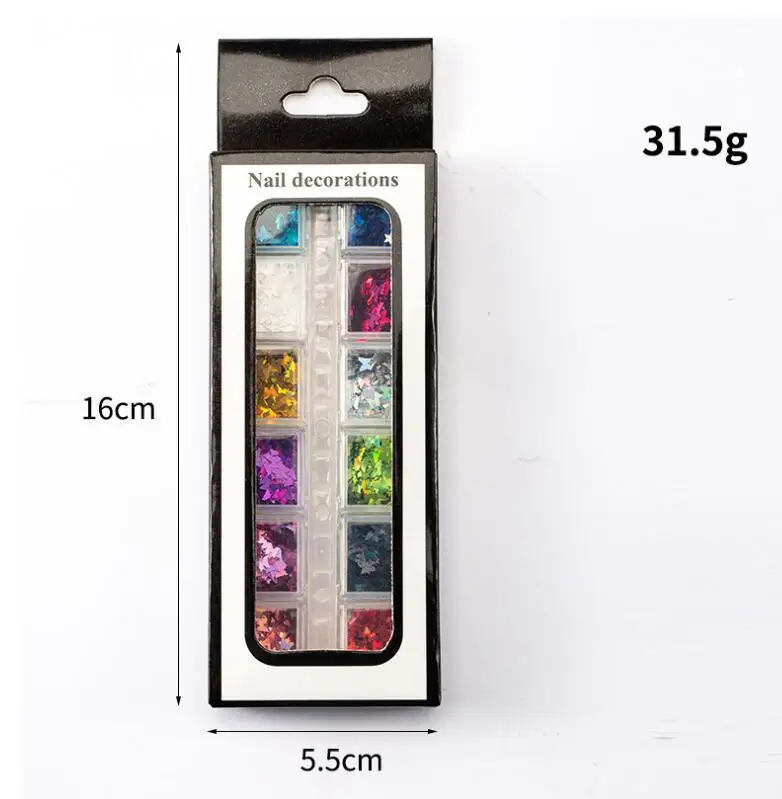 

Nail Art Long Box Sequin Dazzling Pink Super Bright S Hot Selling Long Box DIY Nail Art Sequin Nail Ornament