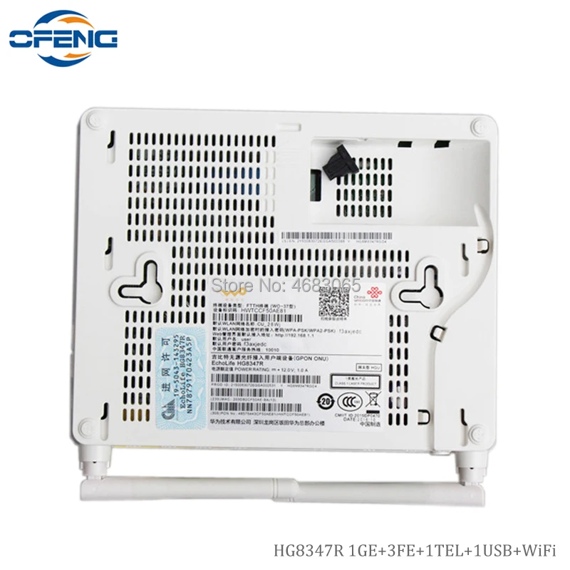 100% оригинальный новый Huawei HG8347R EPON ONU 1GE + 3FE 1TEL 1USB wifi английская прошивка с коробкой