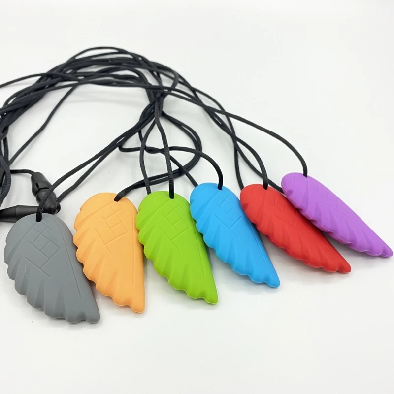 

6 Pack Chewing Necklace Autism ADHD Biting Sensory Toy Baby Teether Child Teething Tubes Chew Toy