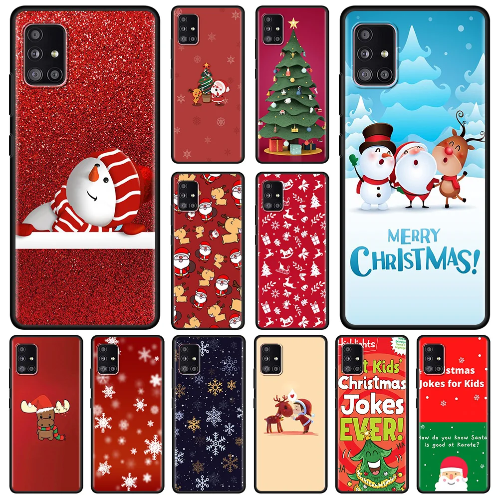 

Case For Samsung Galaxy A51 A12 A21s A71 A52 A31 A02s A11 A41 A01 A51 A02 F42 A72 A32 A22 4G/5G Merry Christmas snowman snow