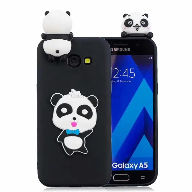 Чехол для Samsung A5 2017 Единорог щенок панда Кот 3D Мягкий Силиконовый ТПУ симпатичный