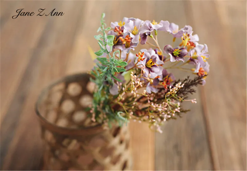 Ramos de flores salvajes, helecho de carne m&uacute;ltiple, hojas verdes, simulaci&oacute;n de pl&aacute;stico, planta verde, foto de beb&eacute;, accesorios de fotograf&iacute;a para reci&eacute;n nacido-4