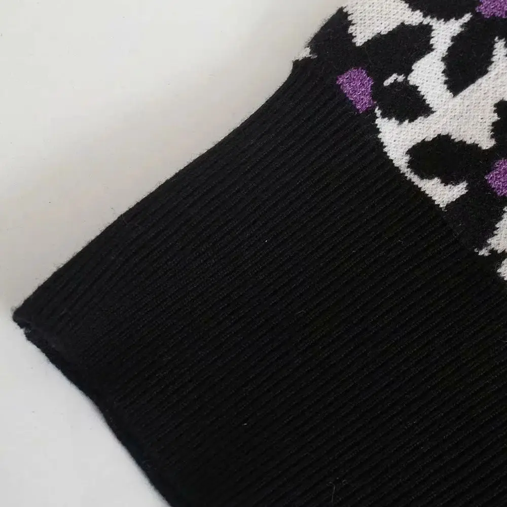 

Women Floral Print Knit Crop Top lapel Vest Jersey Single-breasted Ladies Sleeveless Knitwear Jacket Coat Slim Sweater Jumper