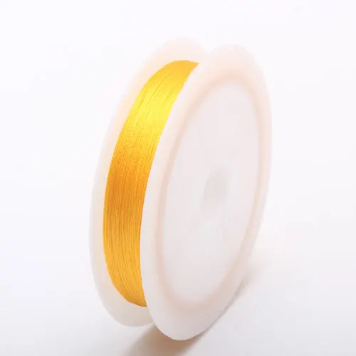 Yellow gold 003 1roll/lot 0.3/0.5/0.7/1.0MM Mixed multicolor options Nylon Thread line/wire/rope choker earrings Bracelet necklace jewelry makin - Цвет: Yellow gold 003