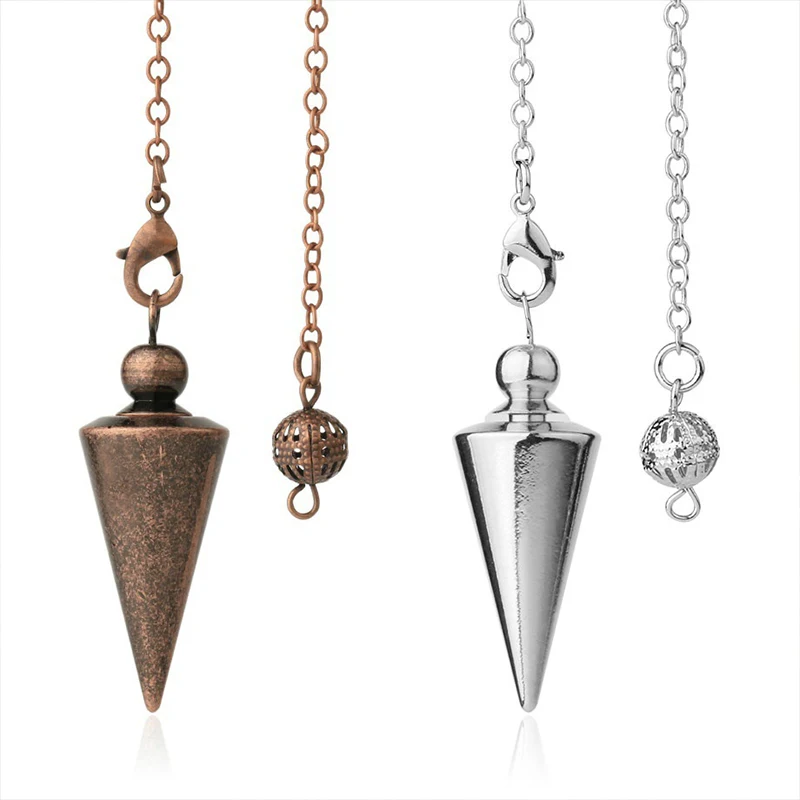 

Conical Pendant Detachable Metal Necklace for Wicca Antique Copper Spiritual Pendule Radiestesia Healing Hot Sale Jewelry