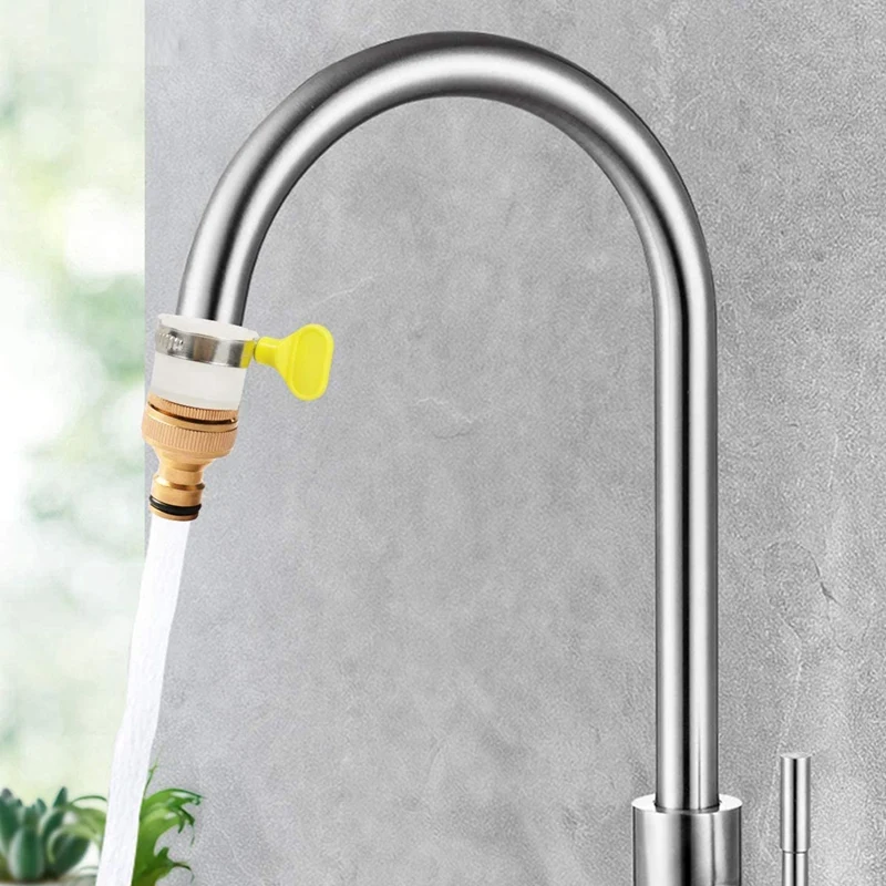 Car Wash Water Gun Faucet Pacifier Eight-Claw Buckle Connector 6 Points to 4 Washing Machine | Дом и сад