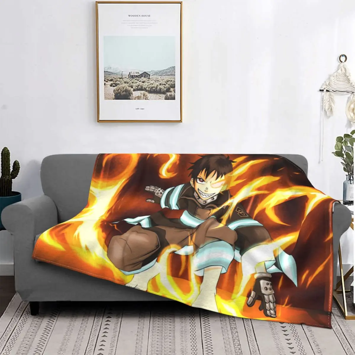 

Fire Force Shinra Kusakabe подвесные комиксы, mantas calientes Portas para ropa de cama de Trip