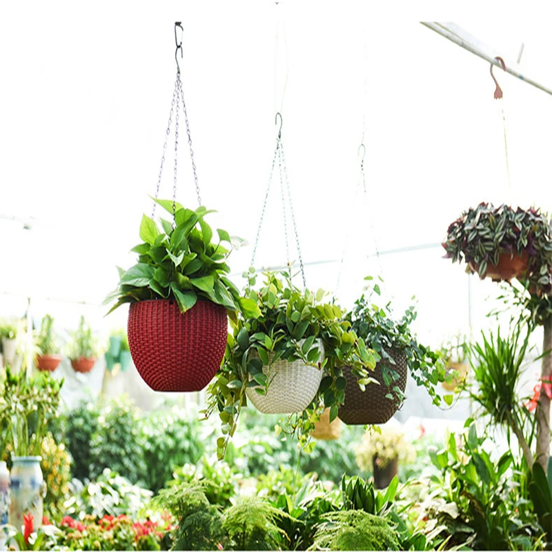 

Fashion Plant Rattan Flowerpot Decorative Plant Wall Hanging Flowerpot Wall Decoration Flowerpot Hanging Basket Garden Flowerpot