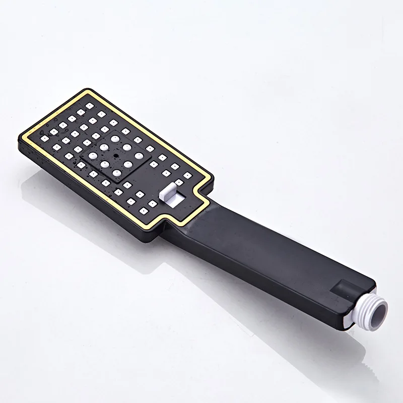 Space aluminum black gold shower thermostatic lifting three-speed booster rain faucet bathroom wall-mounted set | Обустройство дома