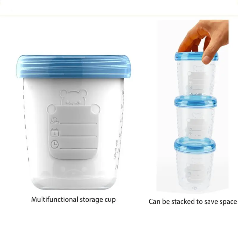 

180ml Baby Breast Milk Storage Bottle Infant Newborn Food Freezer Container Milk Powder Nuts Tea Organizer C5AF