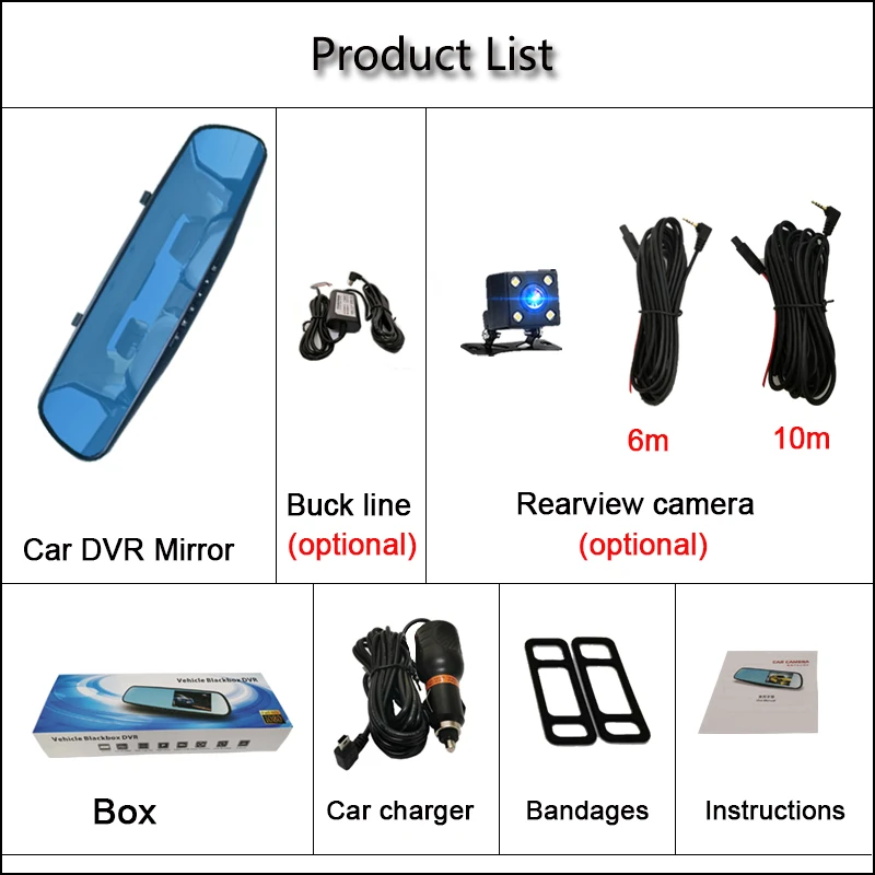 

Jiluxing 1080P Car DVR Dual lens car cameras Mirror Vehicle FHD Camera Video Recorder Auto Camcorder Dash Cam Night Vision