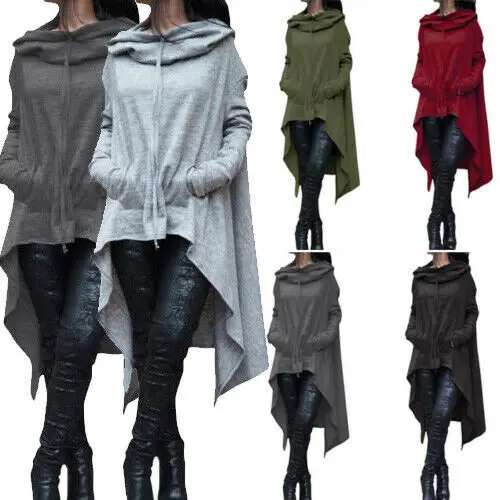 Женское Повседневное платье с длинным рукавом и капюшоном | Женская одежда