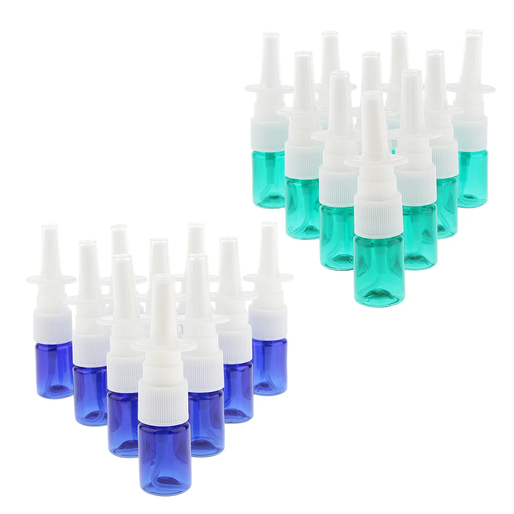 Пустая бутылочка для Назального спрея пустая из янтарного стекла с мелким