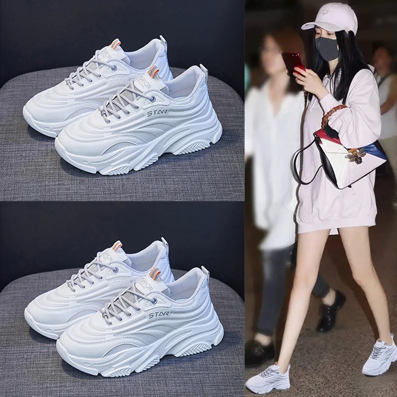 Han edition shoes female students of new fund of 2021 autumn torre shoes female ins tide increased ventilation casual shoes C