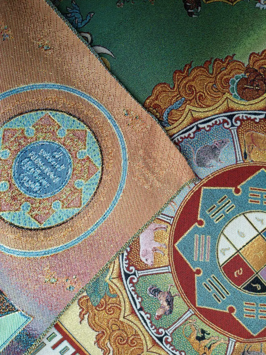 Тибетская вышитая ткань 36 дюймов из тибетского шелка буддистский маньюист