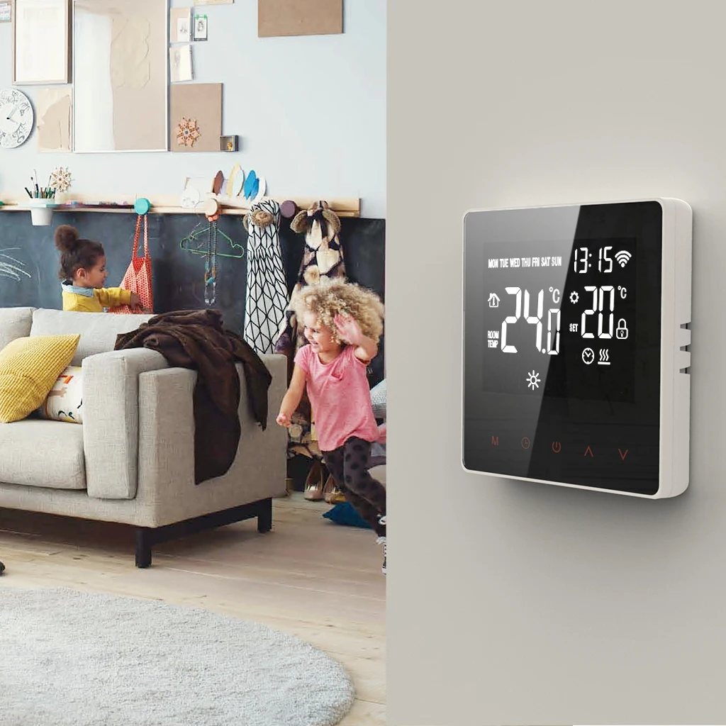 Floureon Smart WiFi Термостат тепловой сенсорный экран датчика Электрический нагрев умная система контроля температуры для домашнего офиса