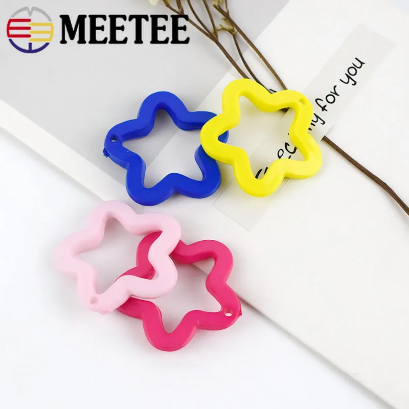 100 шт. карамельных цветов 30 мм полимерные пряжки для брелоков кольца в форме