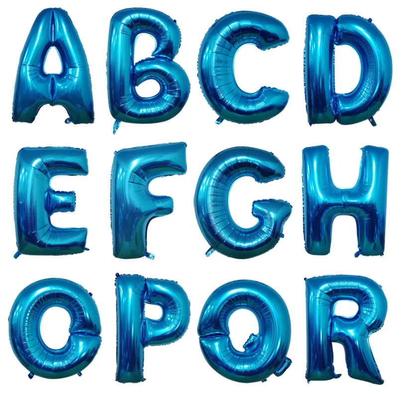 40 inch Blue aluminum film letter balloon Aluminum foil birthday Party wedding supplies Decorative photography props balloon
