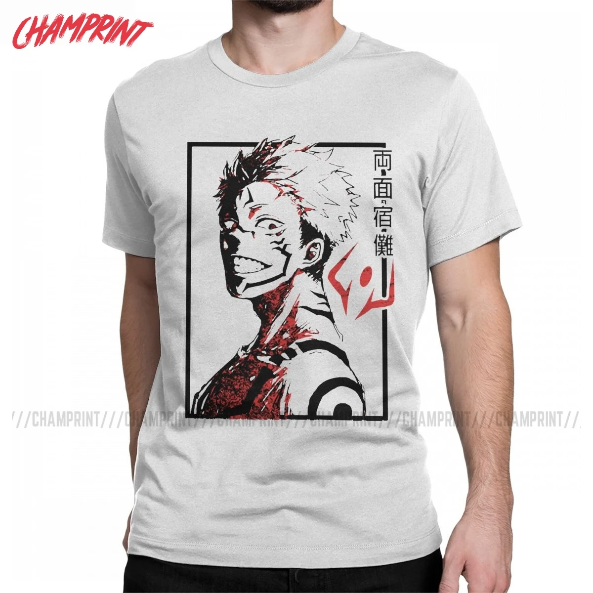 

Для мужчин футболки с рисунками из мультфильмов ре Для мужчин Sukuna Jujutsu кайсен Новинка хлопковая Футболка короткий рукав аниме футболка с кр...