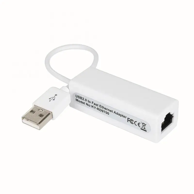 Адаптер для проводной Ethernet-карты USB2.0 USB к Ethernet RJ45 Lan Windows 7/8/10/XP RD9700 Win XP/7/8/10 |