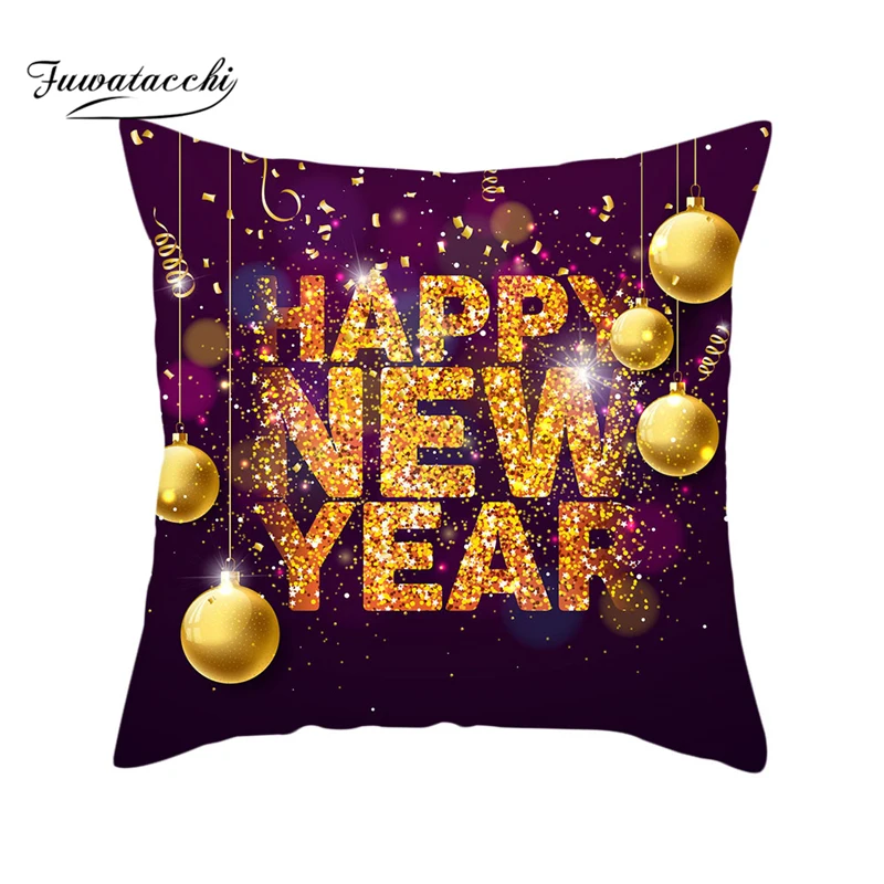 

Fuwatacchi Christmas Colorful Cushion Cover Merry Christmas Art Decorative Throw Pillows Covers For Home Sofa Decor Pillowcases