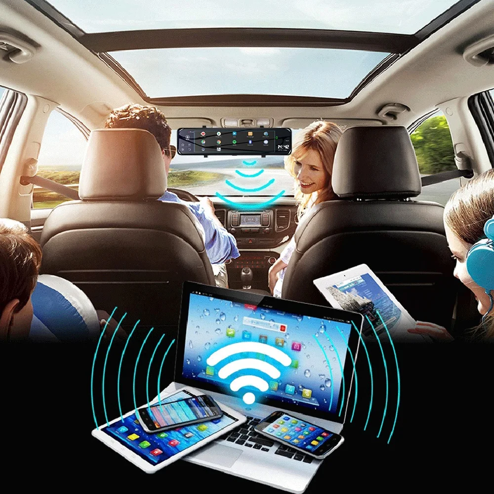 Зеркало-видеорегистратор Автомобильный регистратор с 12 дюймовым дисплеем 4G Android