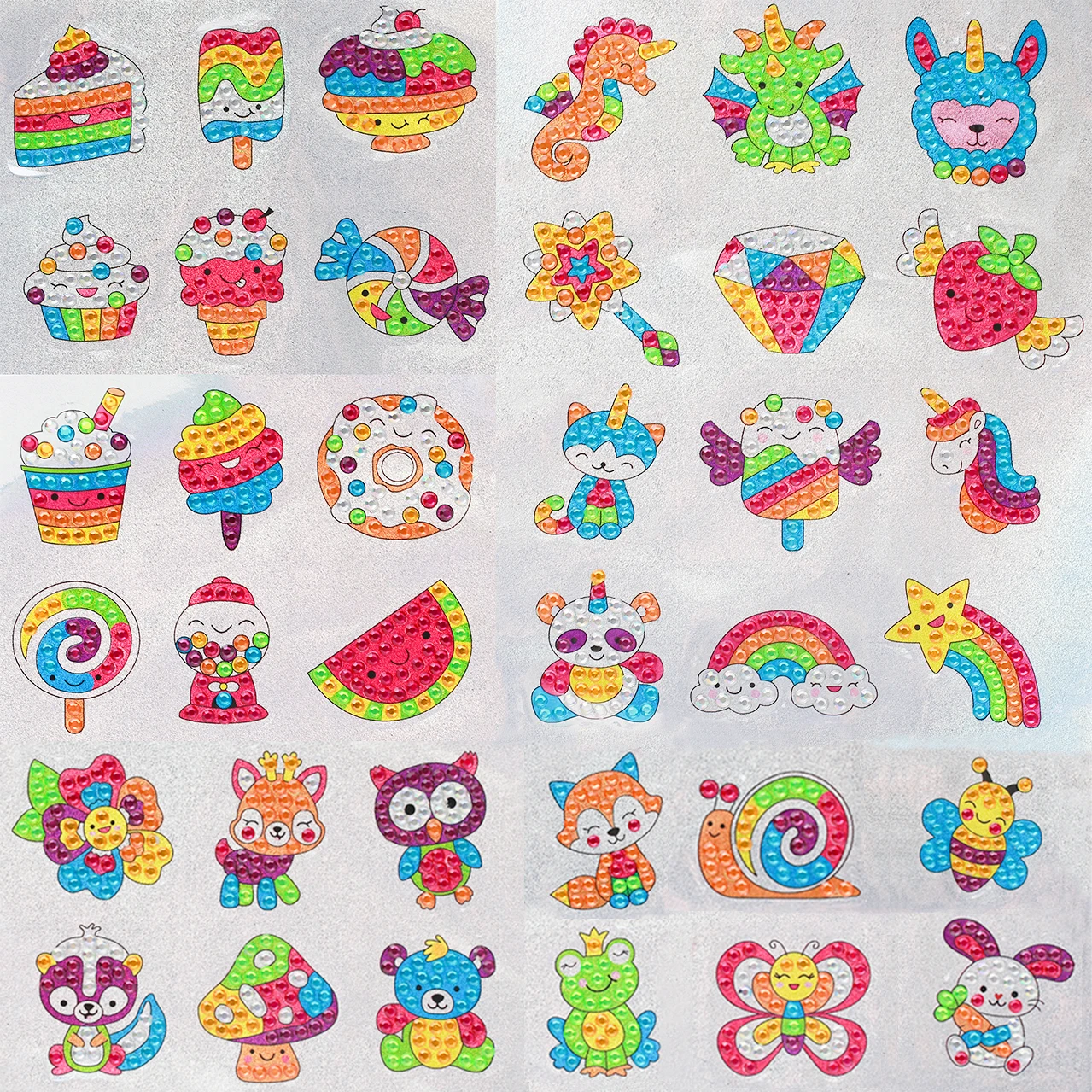 

DIY Diamond Painting 5D Stickers Children Christmas gift Cartoon Art Set Beginners Mosaic Stickers by Numbers Kits Crafts Sets