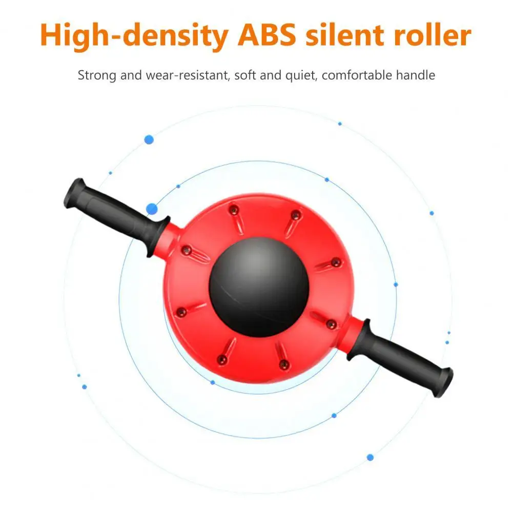 

Comfortable Grip Practical Detachable Non-slip Handle Abdominal Wheel Detachable Abs Wheel Lightweight for Gym
