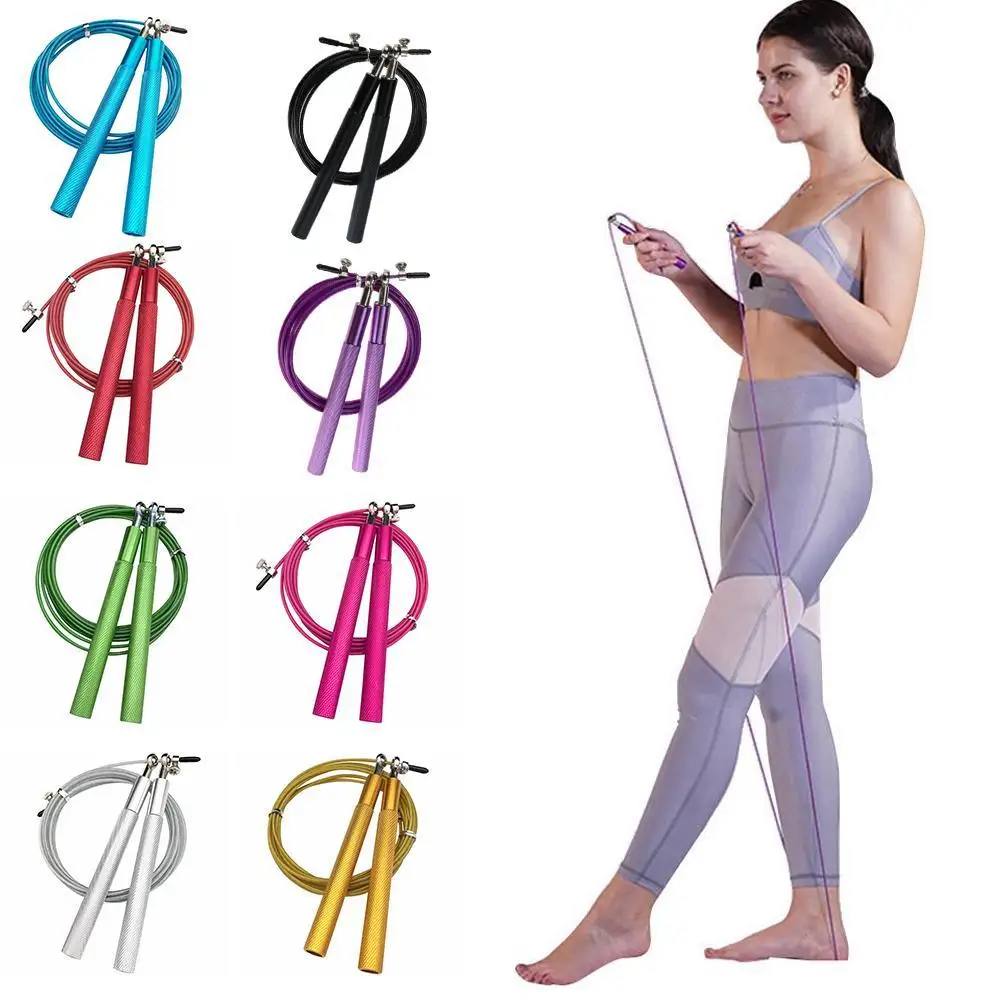 Многоцветная высокоскоростная Скакалка для фитнеса стальная скакалка веревка