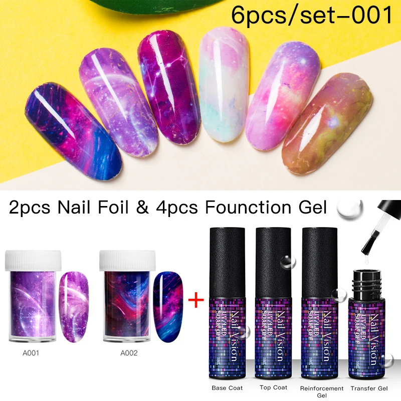 Nail Vision 5 мл клей из фольги для ногтей Набор наклеек звездное небо переводная наклейка клей лак для ногтей гель DIY дизайн маникюра - Цвет: EEZH07210