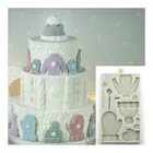 Tower Diamond Peace Dove форма для торта, силиконовая форма для помады, инструменты для торта, безопасные формы для конфет H589