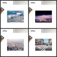 mairuige spectacular city view small mouse pad laptop cute table mat peripheral accessories household non slip mat