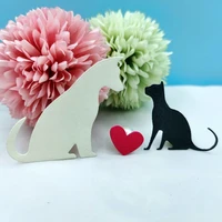 dog and cat cutting die frame branch fustelle metal dies for scrapbooking album paper cards decorative crafts embossing folders