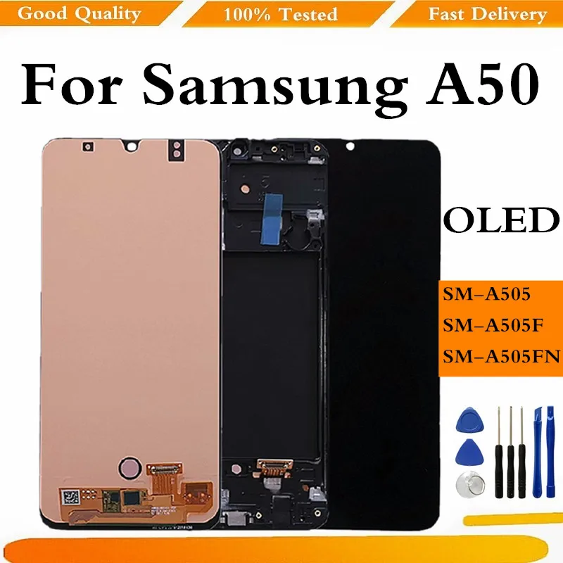 

ЖК-дисплей с сенсорным экраном и дигитайзером для Samsung Galaxy A50 SM-A505FN/DS A505F/DS A505