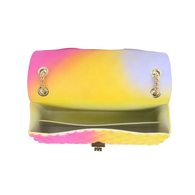 

2020 New Bag Color Frosted Matte Jelly Bag Mini Small Fragrant Diamond Check Chain Shoulder Messenger Female Bag