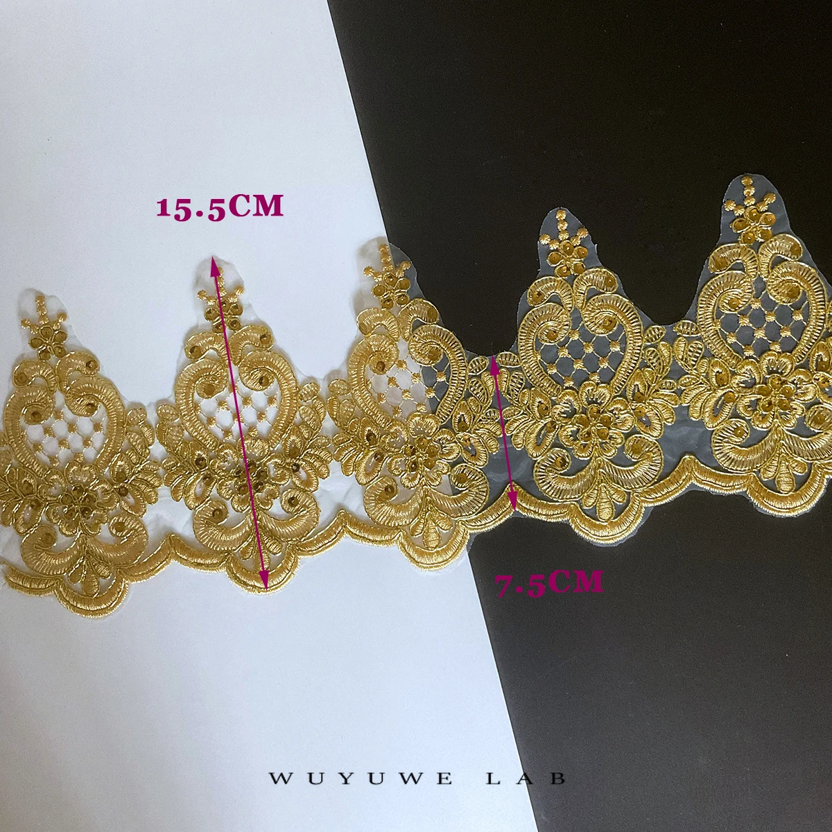 1 ярд золотистая искусственная Венеция отделка аппликация швейное ремесло для