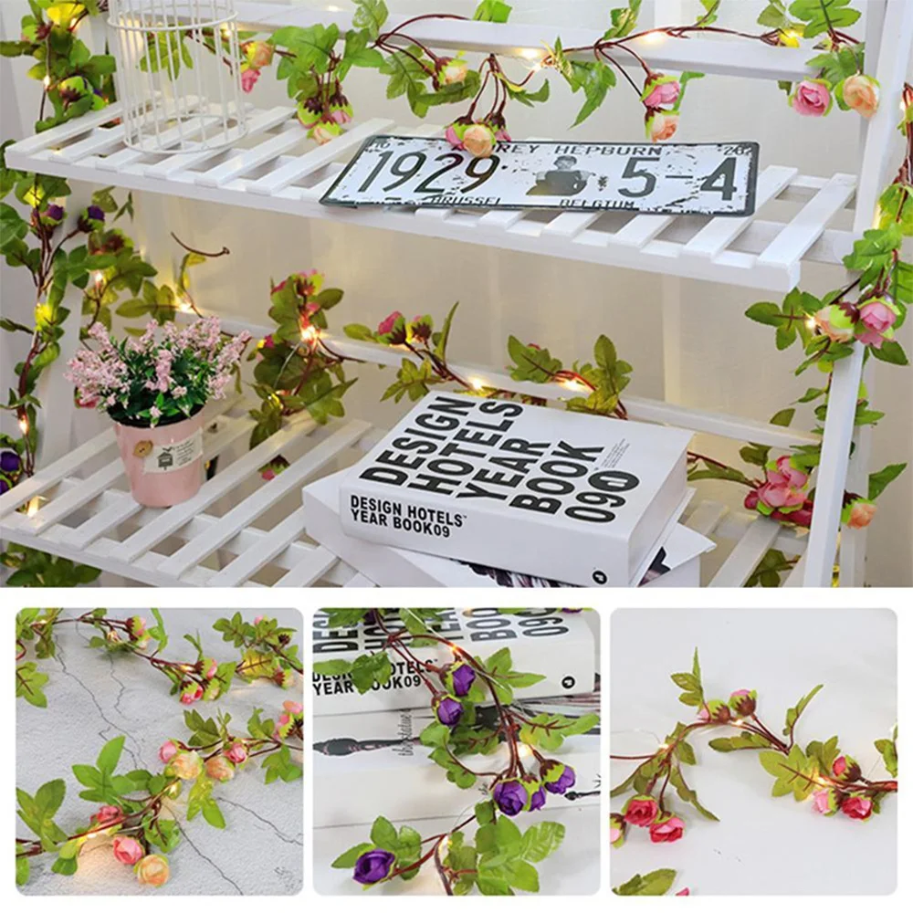 

Simulation Rose Rattan Light String Valentines Day Wedding Ramadan Supplies Decorations 2022 Ornaments Wall Room Decor Gift