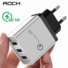 ROCK Быстрая зарядка QC 3,0 Смарт Быстрое 3 USB зарядное устройство для Xiaomi samsung huawei Быстрая Зарядка адаптер для мобильного телефона ROCK Быстрая зарядка QC 3,0 Смарт Быстрое 3 USB зарядное устройство для Xiaomi samsung huawei Быстрая Зарядка адаптер для мобильного телефона