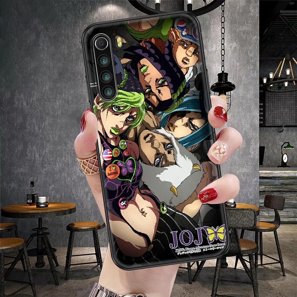 Jolyne Cujoh JOJO Stone Ocean чехол для телефона Xiaomi Redmi Note 7 8 9 10 7A 8T 9A 9T 9S 10S Pro черный мягкий