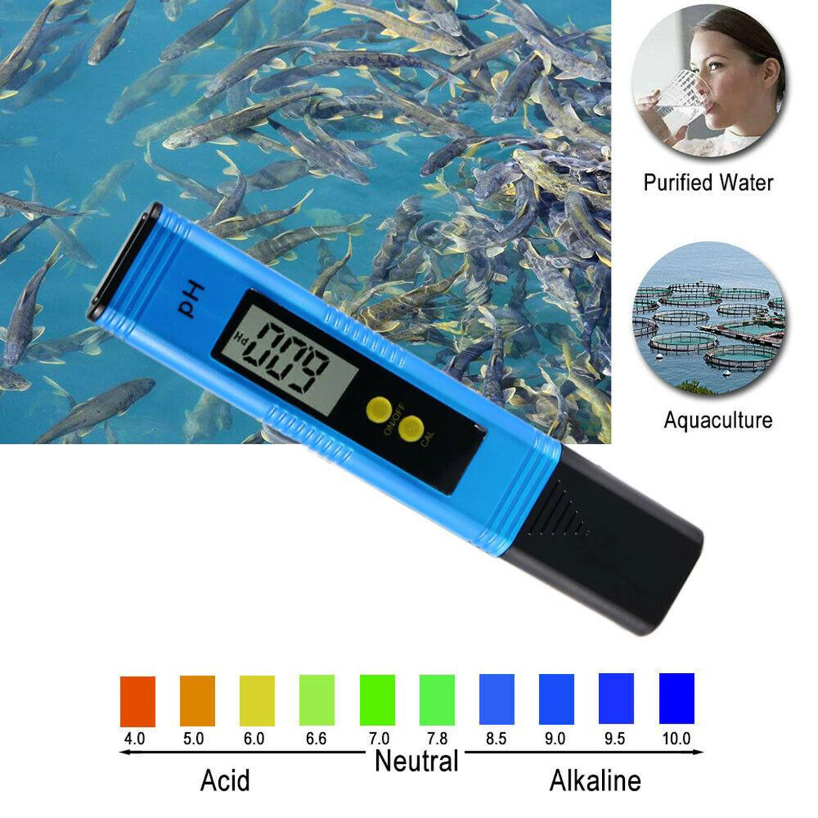 

Digital LCD PH Meter Water Fish Tank Water Test Pen Hydroponics