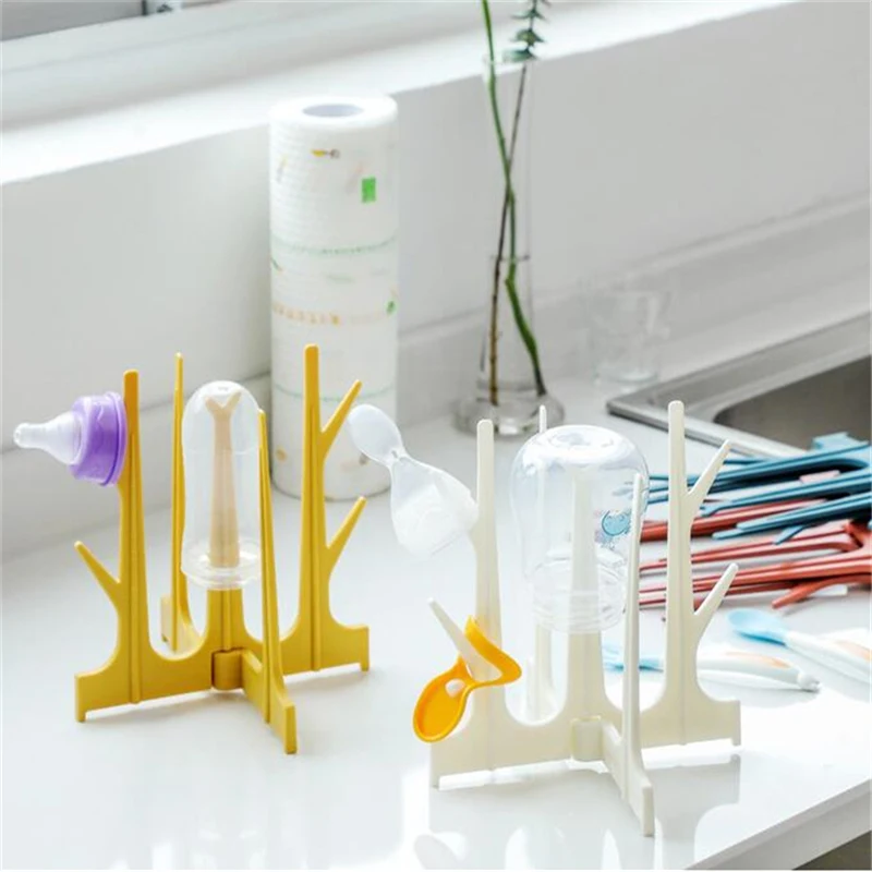 

Bottle Drying Rack Baby Feeding Bottles Drain Rack Pacifier Cleaning Dryer Drainer Creative Storage Drying Dish Rack Accessories