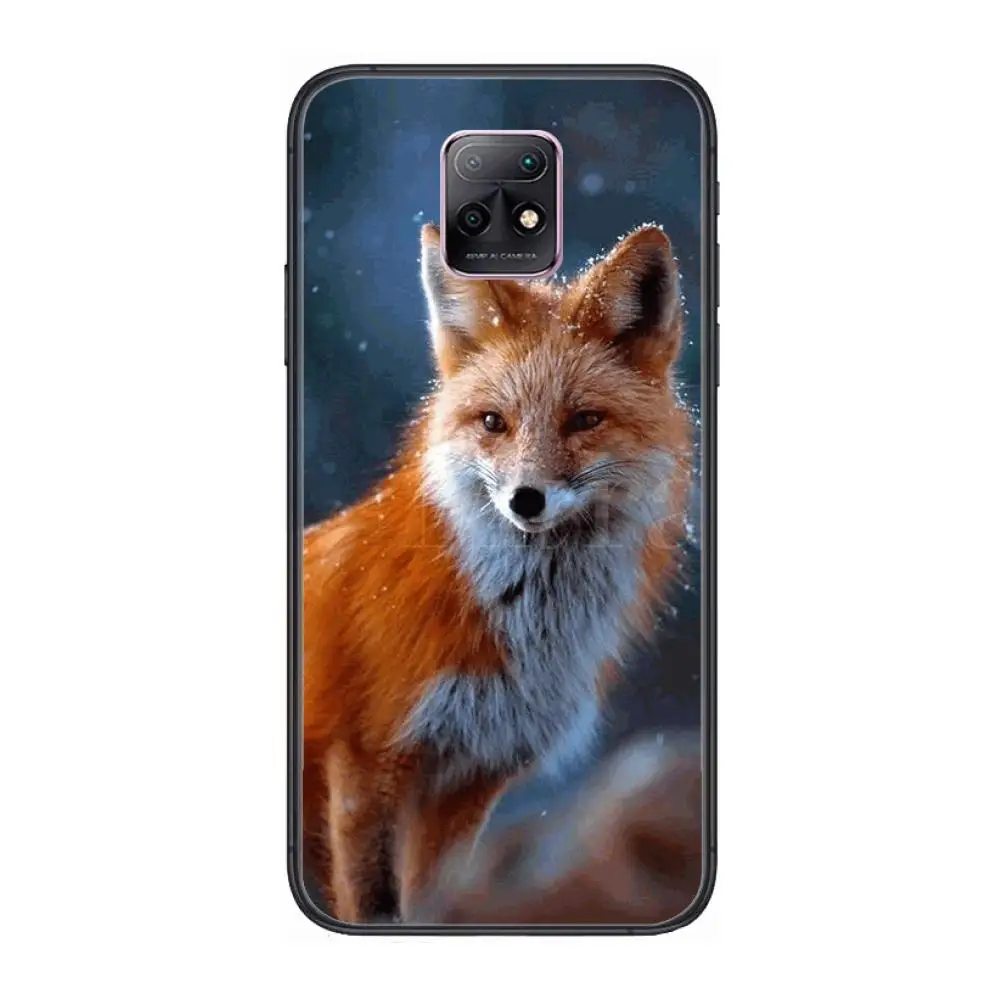 

Back Trend Fox Cute Anima Phone Case For XiaoMi Redmi 10X 9 8 7 6 5 A Pro S2 K20 T 5G Y1 Anime Black Cover Silicone Back Prett