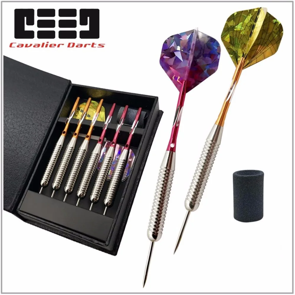 2 комплекта (6 шт) Профессиональные 22 грамма тип стальной наконечник Дартс с валом