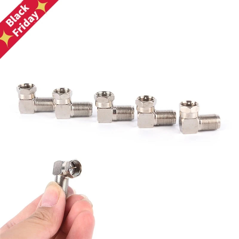 5 шт. 90 градусов прямоугольный ТВ антенна Кабельный разъем RF коаксиальный F гнездо