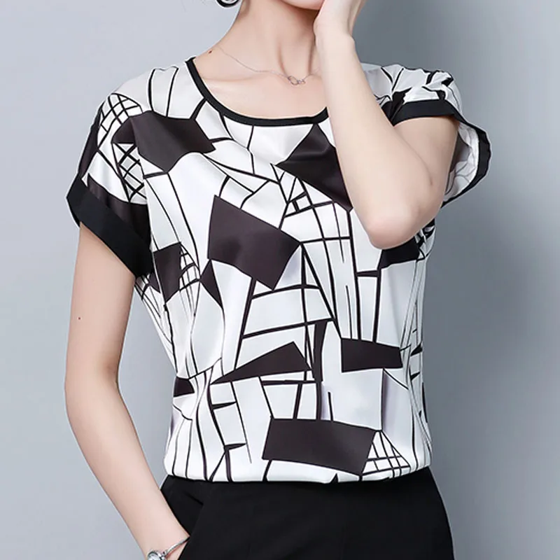 Blusas Femininas размера плюс Женские топы и блузки 2021 Повседневная шифоновая блузка в