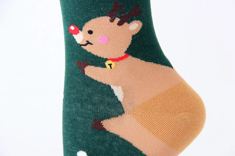 Cotton Socks Cute Funny Women Sock Colorful Cartoon Kawaii Santa Elk Socks Christmas Gift For Girls Cute funny design#F