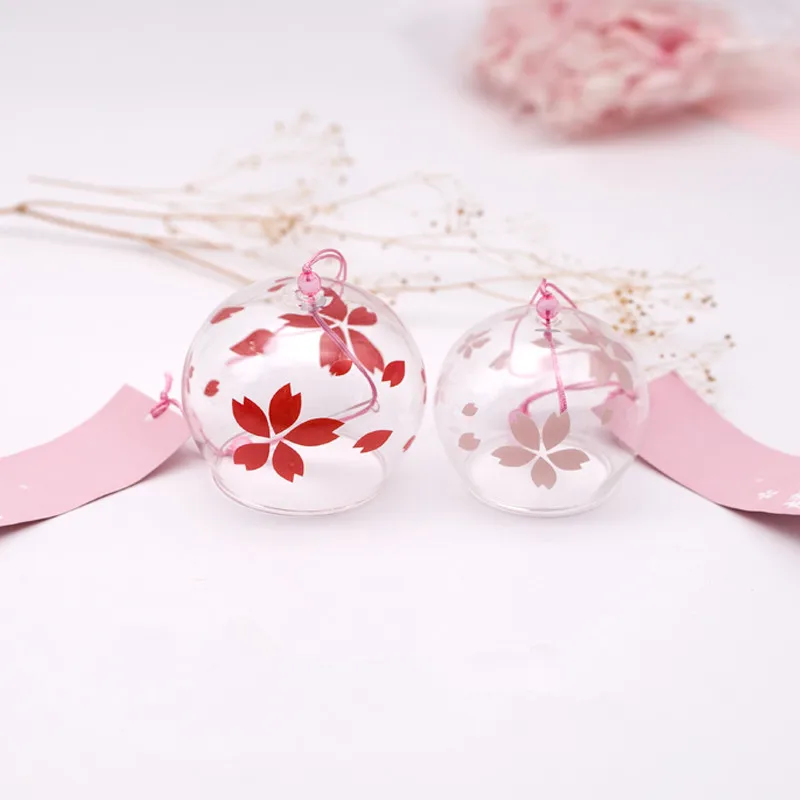 Стеклянные ветряные колокольчики в японском стиле подвесные украшения для дома