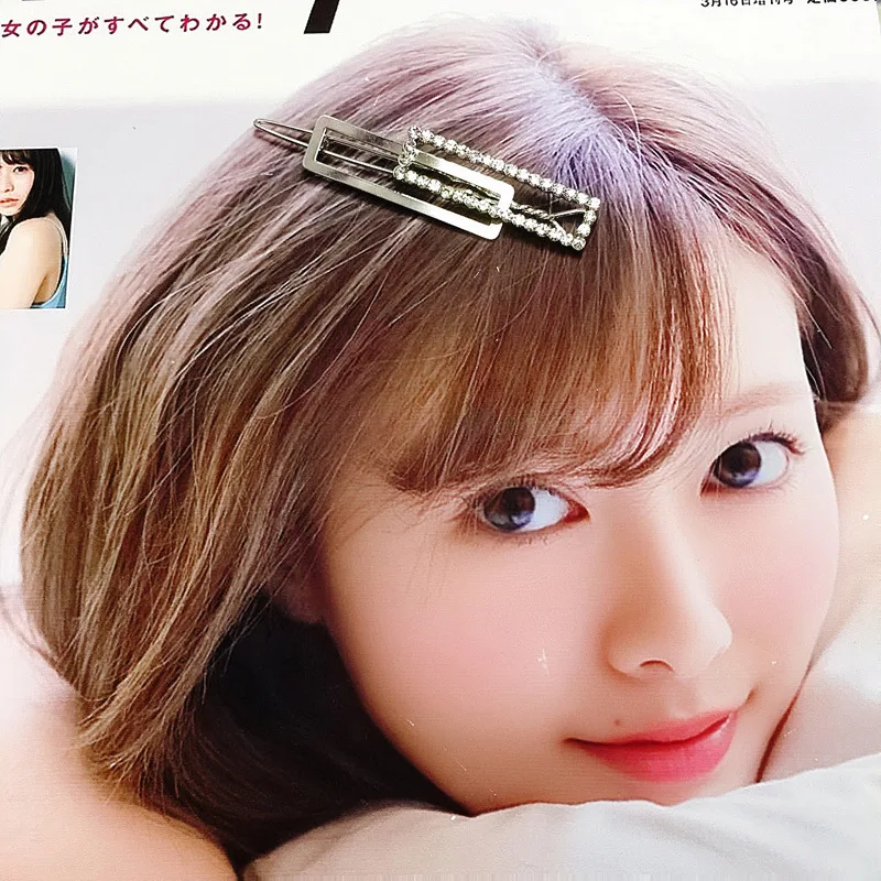 

60pcs/lot DIY Simple Multi Alloy High-grade Diamond Hair Clip Irregular Rectangle Hairpins Hair Styling Tool Accessories HA1081